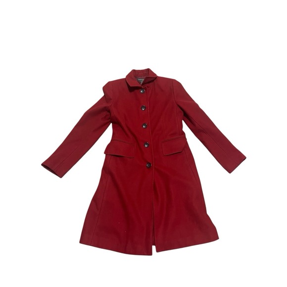 Banana Republic Red Women's Button Up Coat Size S - Picture 2 of 4